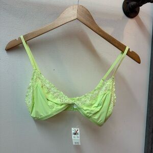 NWT Aerie Neon Green Lace Bralette